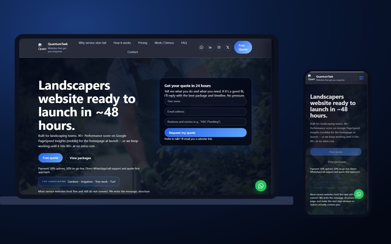 Professional garden services demo